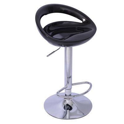 Pagosa Adjustable Height Swivel Bar Stool Upholstery: Black