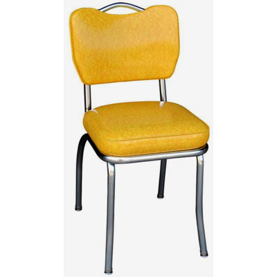 Retro Home Side Chair Upholstery: Yellow