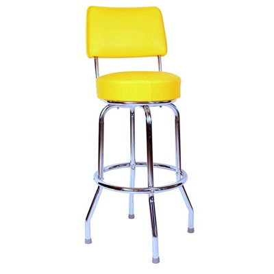 Retro Home 30 inch Swivel Bar Stool Upholstery: Yellow
