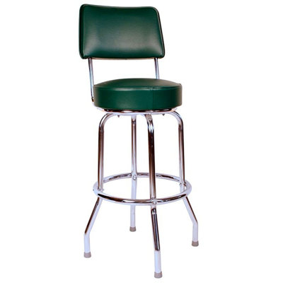 Retro Home 30 inch Swivel Bar Stool Upholstery: Green