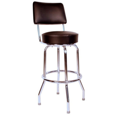 Retro Home 30 inch Swivel Bar Stool Upholstery: Black