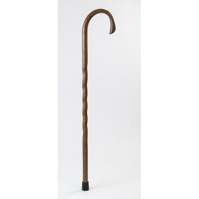Twisted Crook Neck Single Point Cane Color: Brown image