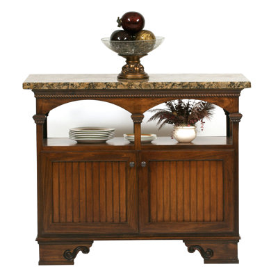 American Premiere Kitchen Island with Granite Top Finish: Black, Door Type: Wood