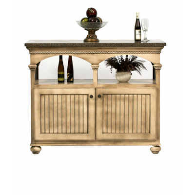 American Premiere Kitchen Island with Butcher Block Top Door Type: Wood, Finish: European Coffee
