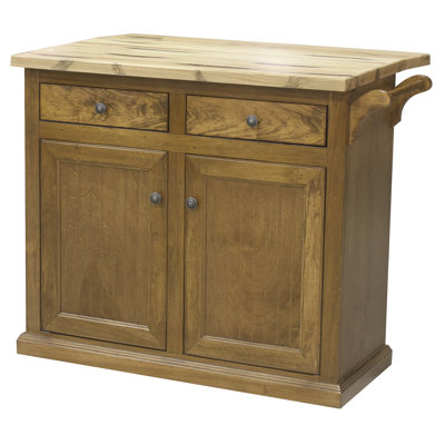 Kitchen Cart with Butcher Block Top Base Finish: Concord Cherry