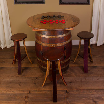 Whiskey Barrel 5 Piece Pub Table Set