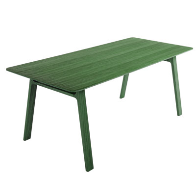 Pontoon Dinning Table Finish Green Painted Oak