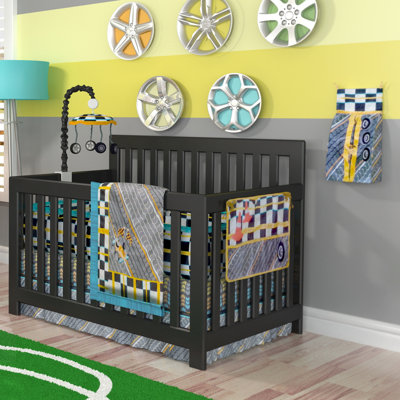 Tiny Turbo 10 Piece Boutique Race Car Crib Nursery Bedding Set Tiny Turbo 10 Piece Boutique Race Car Crib Nursery Bedding Set