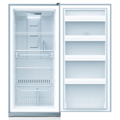 13.7 Cu. Ft. Upright Freezer Color: Stainless Steel image