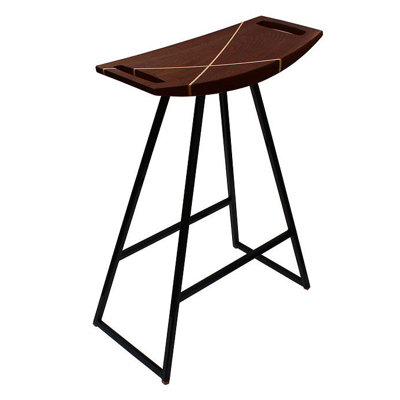 Roberts 18 inch Bar Stool Base Finish: Yellow, Upholstery: Maple