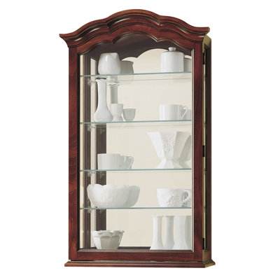Vancouver II Wall-Mounted Curio Cabinet Finish: Cherry