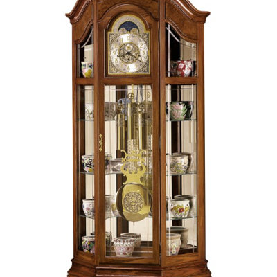 Majestic Grandfather Clock and Curio cabinet