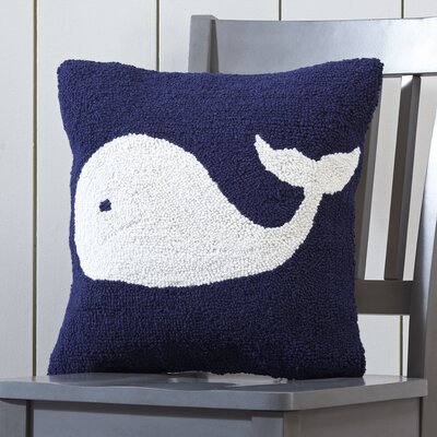 Nautical Hook Whale Throw Pillow