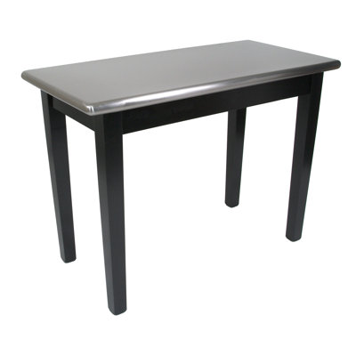 Cucina Americana Prep Table with Stainless Steel Top Size: 48 inch W x 30 inch D, Base Finish: Alabaster White