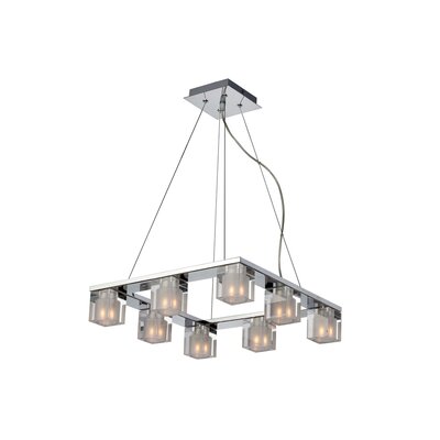 Blocs 8 Light Square Pendant