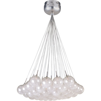 Starburst 37 Light Pendant Glass Color: Threaded