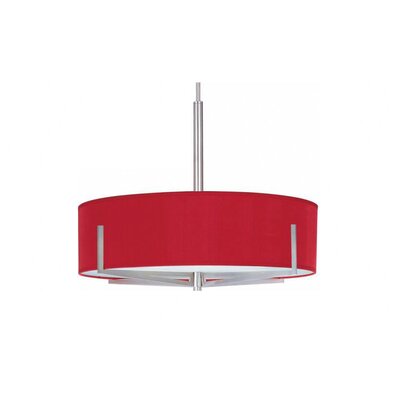 Elements 3 Light Drum Pendant Finish / Size / Shade: Satin Nickel / 7