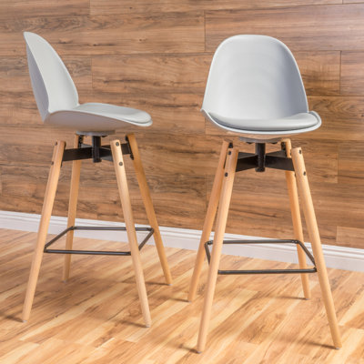 Chloris 30 inch Bar Stool Seat Color: Gray