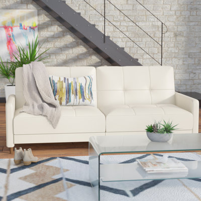 Mercury Row MCRW4682 Benitez Faux Leather Convertible Sofa Upholstery