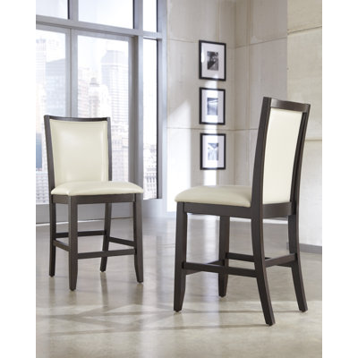 Trishelle Bar Stool Upholstery: Ivory image
