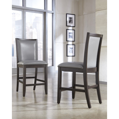 Trishelle Bar Stool Upholstery: Gray image