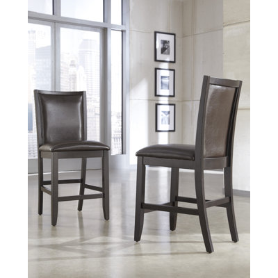 Trishelle Bar Stool Upholstery: Brown image