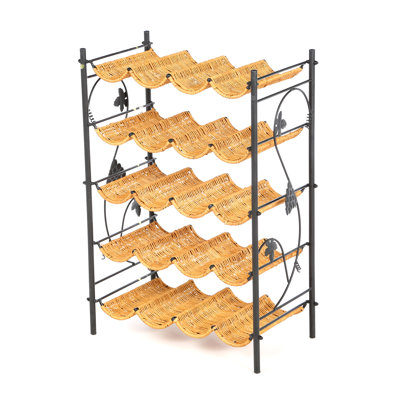 Wicker 20 Bottle Floor Wine Rack