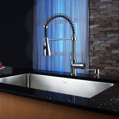 Kraus 30 L X 18 W Undermount Kitchen Sink With Faucet And
