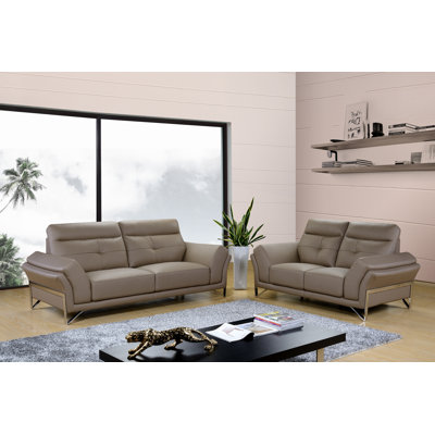 Hokku Designs NG9043-Tfu Dela Sofa and Loveseat Set