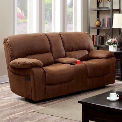 JEG-7426-MW KUI5481 Hokku Designs Bethune Glider Reclining Loveseat