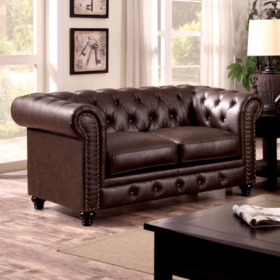 JEG-7370CS-MW KUI6274 Hokku Designs Cedric Tufted Loveseat