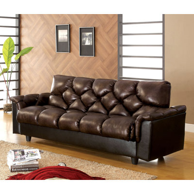 JEG-3231 XHX1038 Hokku Designs Carlington Leather Vinyl Storage Sleeper Sofa