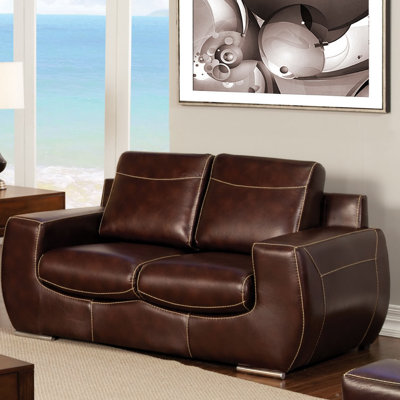 JEG-7142-DIP-M XHX1137 Hokku Designs Elvira Leatherette Loveseat