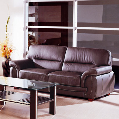 Sienna BL Sofa / Sienna BR Sofa Set BVF1292 Hokku Designs Sienna Leather Sofa