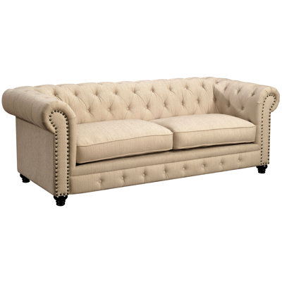 JEG-7370JW-TG KUI6375 Hokku Designs Cedric 90″ Chesterfield Sofa