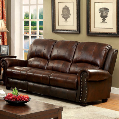 Hokku Designs KUI7572 27203847 Rigo Transitional Leather Sofa