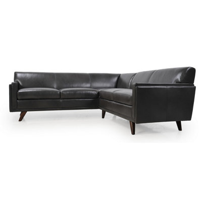 Hokku Designs KUI8523 31385314 Milo Leather Sectional