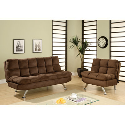 Hokku Designs JEG-3016DC 3QD Brooks Convertible Sofa and Chair Set