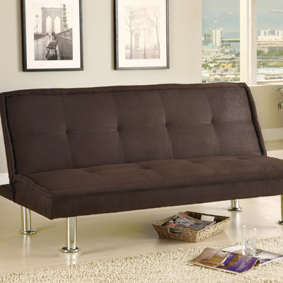 Hokku Designs JEG-3012DIP Convertible Sofa with Chrome Legs