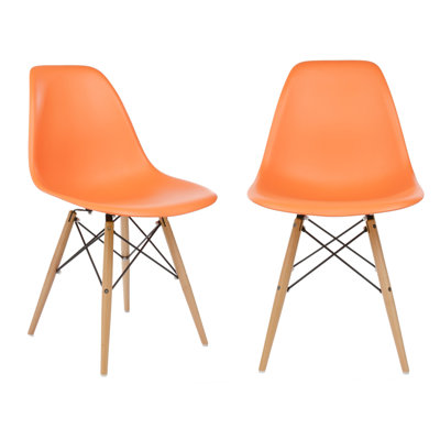 Harrison Side Chair Leg Finish: Beech, Seat Finish: Dark Yellow