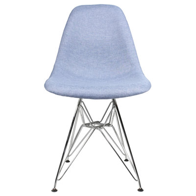 Side Chair Upholstery: Polyester, Upholstery color: Orange