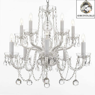 Harrison Lane 10 Light Crystal Chandelier with Balls T40-528