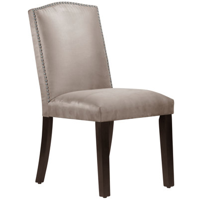 Nadia Parsons Chair with Nail Buttons Upholstery Premier Platinum