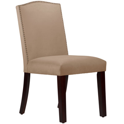 Nadia Parsons Chair with Nail Buttons Upholstery Velvet Pearl