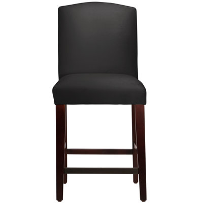 Nadia 26 inch Bar Stool Body Fabric: Velvet Black