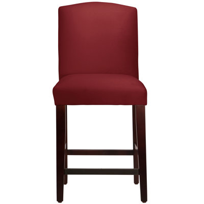 Nadia 26 inch Bar Stool Body Fabric: Velvet Berry