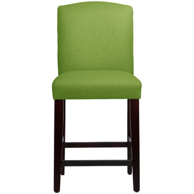 Nadia 26 inch Bar Stool Body Fabric: Linen Kelly Green