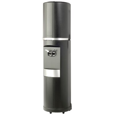 Fahrenheit Bottled Water Cooler Temperature: RoomTemp-Cold, Finish: Black with Silver Metallic image