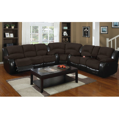 3154-SEC E-Motion Furniture Chocolate Sectionals