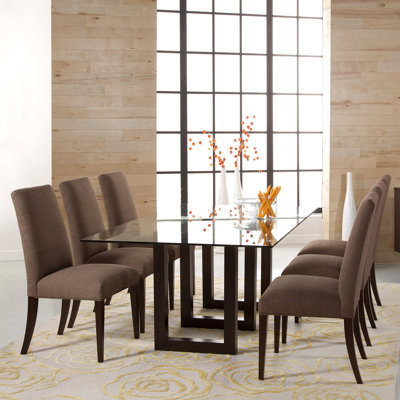 Peter Francis 72 inch Dining Table Finish: Hammered Gold